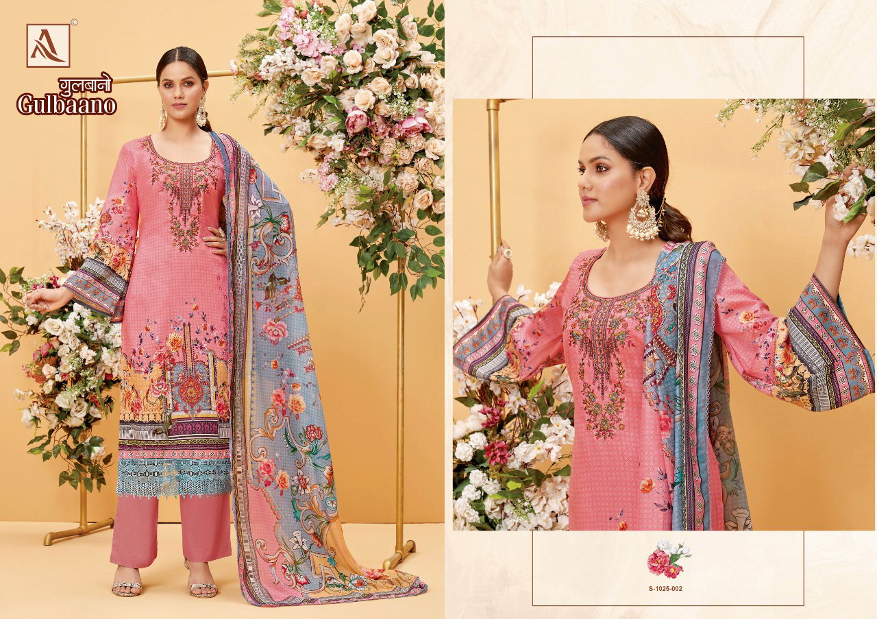 Alok Gulbaano Jam Cotton Printed Fancy Casual Wear Dress Material Collection